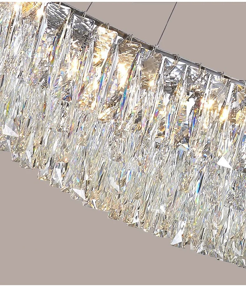 Luxury Crystal Modern Ceiling Chandeliers Dining Table Light Lustre Led Ceiling Lights Home Decor Suspension Chandelier Żyrandol