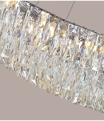 Luxury Crystal Modern Ceiling Chandeliers Dining Table Light Lustre Led Ceiling Lights Home Decor Suspension Chandelier Żyrandol