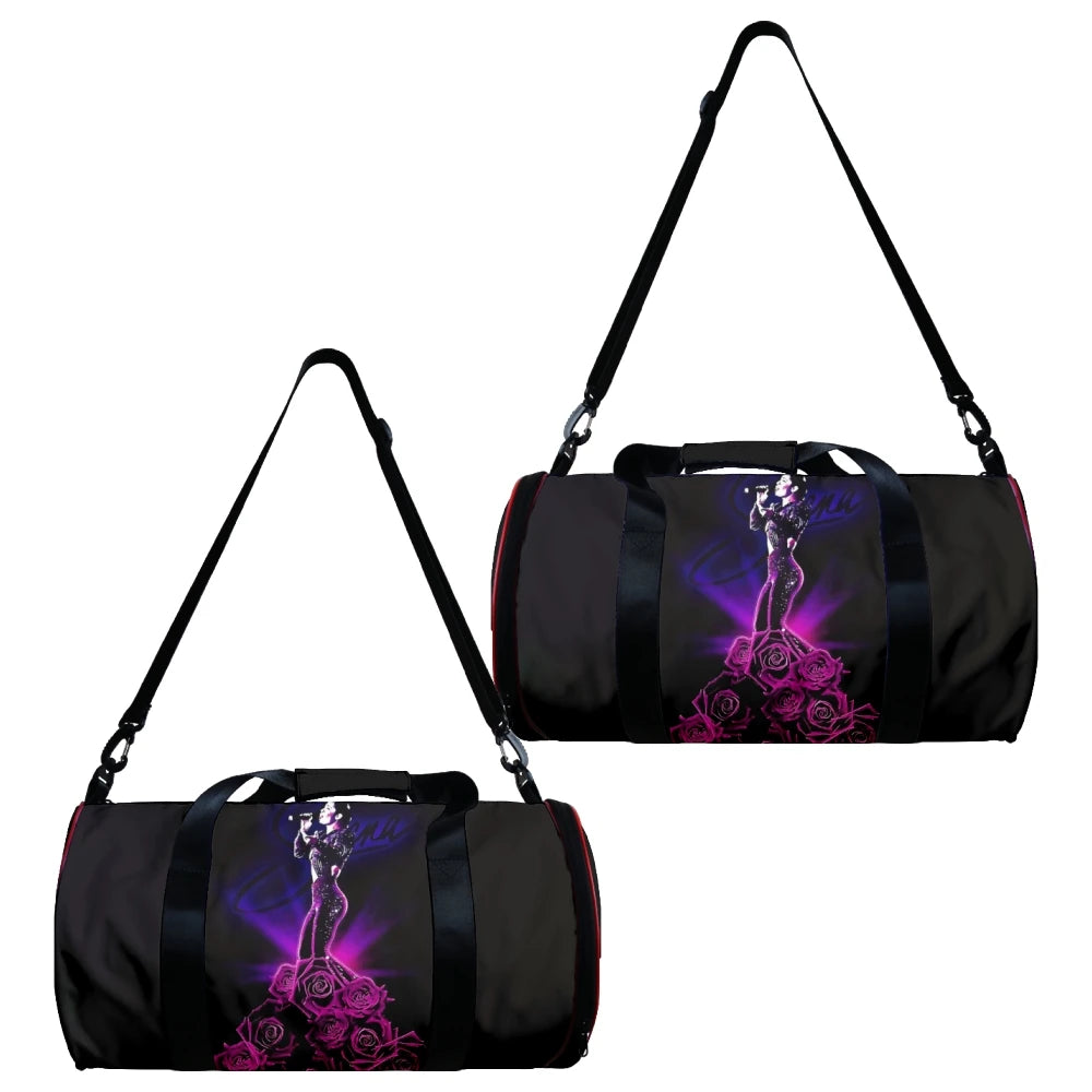 Popular Selena Quintanilla 3D Printed Large Capacity Travel Bags Barrel Shape Crossbody Bag Outdoor Sports Bags Gym Yoga Bag