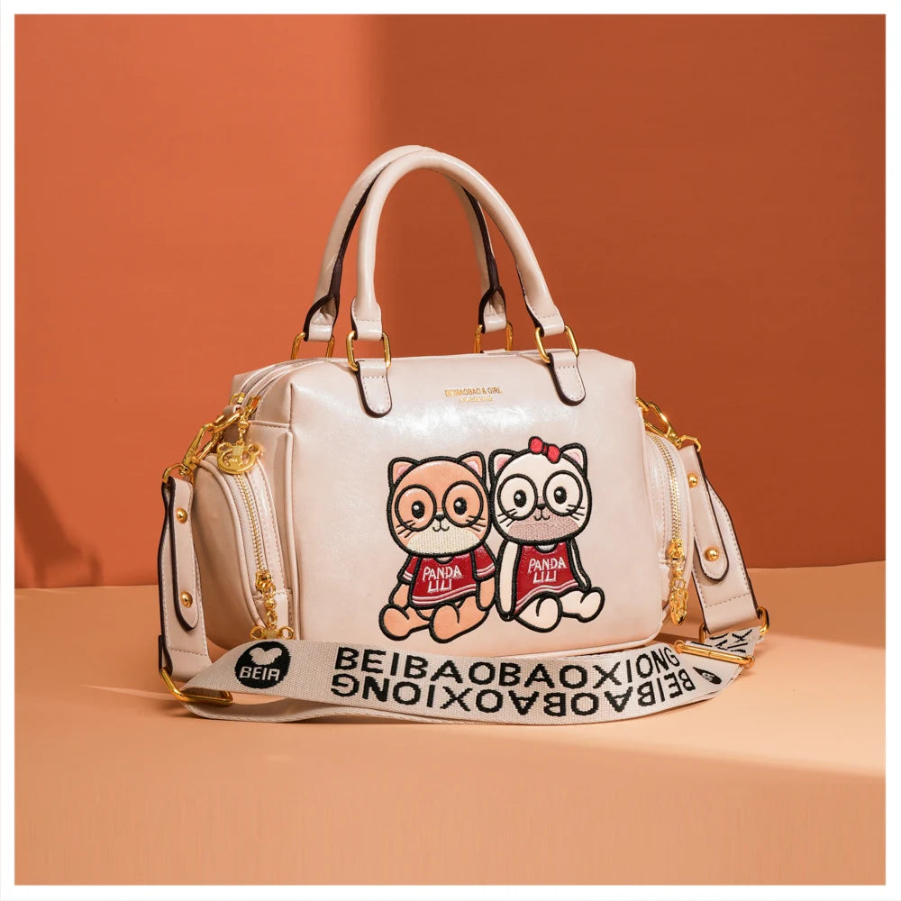Fashion Luxury Brand Ladies Shoulder Bag Cartoon Bear Women's Crossbody Bag High Quality Tote Bag Waterproof Women's Hanbags
