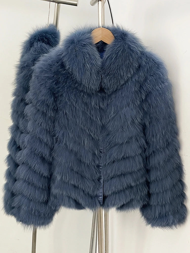 OFTBUY Custom Luxury Long Full Real Fur Coat for Women Streetwear Thick Warm Winter Real Fur Overcoat High-End Custom Outerwear