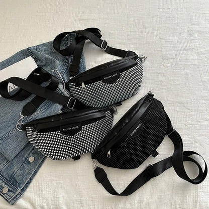 Fashion Luxury Women's Chest Bag For Travel, Wide Strap Crossbody Shoulder Bags Designer Fanny Pack Ladies Waist Bag