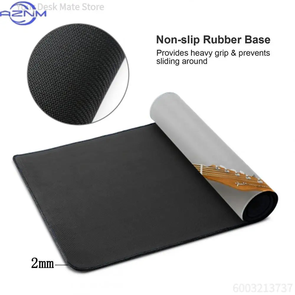 Large Mouse Pad .Mousepad Fender Guitar Gamer Keyboard Mat Game Mats Office Accessories Mausepad Gaming Computer Table Stitch