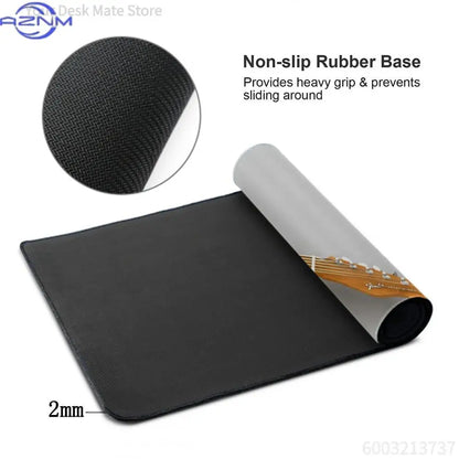 Large Mouse Pad .Mousepad Fender Guitar Gamer Keyboard Mat Game Mats Office Accessories Mausepad Gaming Computer Table Stitch