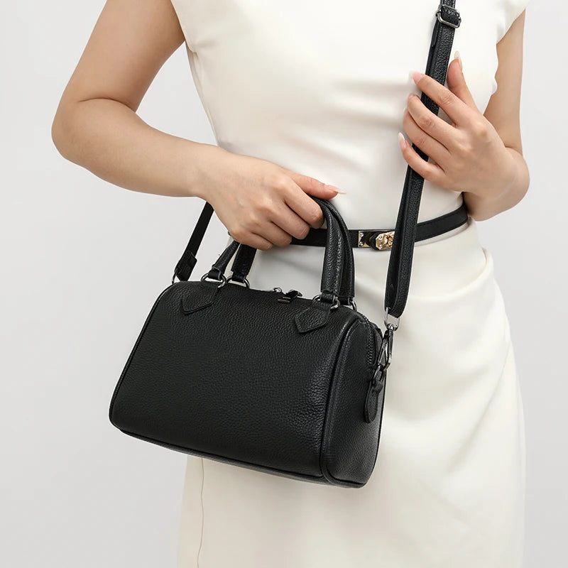 100% Genuine Leather Tote Bag Women Bags Designer Cowhide Luxury Handbags Ladies Shoulder Crossbody Bags Commuting Messenger Sac