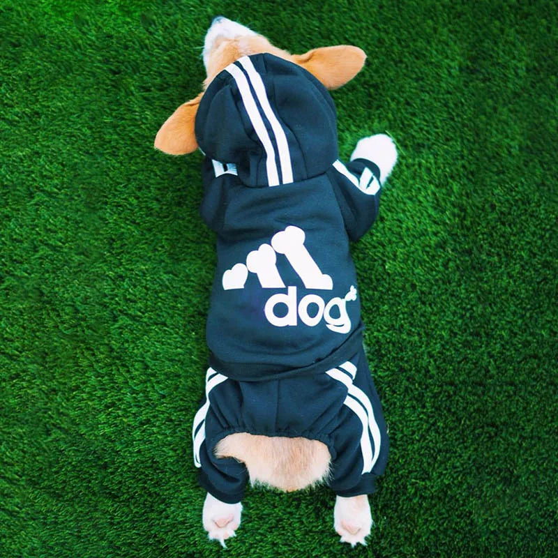 Four Legged Pet Dog Hoodie   Puppy Jumpsuit Letters Overalls for Small Medium Dogs Pomeranian Pajamas Winter Dog Jumpsuit