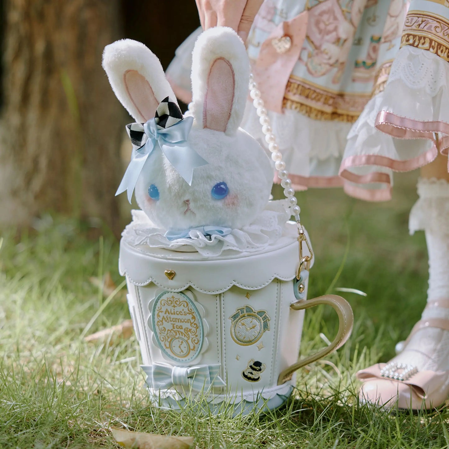 Japanese Original Lolita Cartoon Cute Rabbit Plush Shoulder Bag Sweet Kawaii Jk Uniform Oblique Span Bag