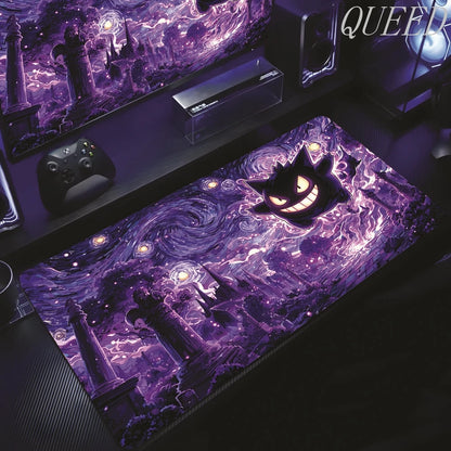 XXL Play Mat Laptop Black Gaming Accessories Mouse Pad Japan Anime Keyboard Rug PC P-pokemon Gengar Mousepad Gamer Keyboard Rug