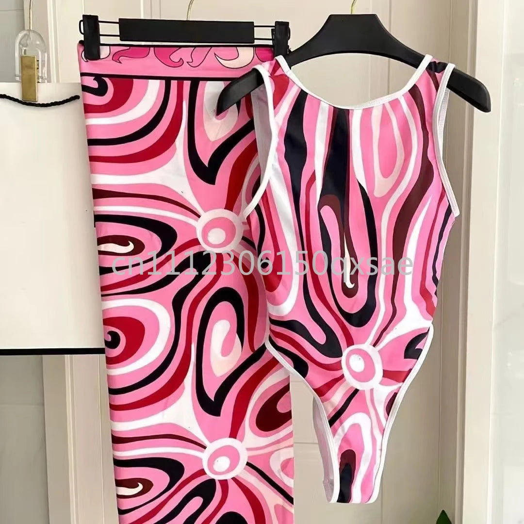 Classic Design Women's Headband Swimsuits with Letter Signature Logo Designer Brand Lady Sexy Scarf Swimsuits Beachwear