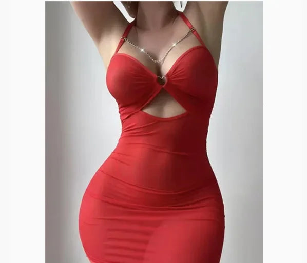 Off Shoulder Ultra Short Sexy Bras Pajamas Home Sling Dresses Night Shirts Sexi Women's Nightgown Lingerie See Through Homewear