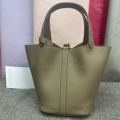 Women Bags Handbags Bucket Bag Real Leathe Fashion Tote Bag Genuine Leather Luxury Desginer Big Size Large Lady Hand Bags