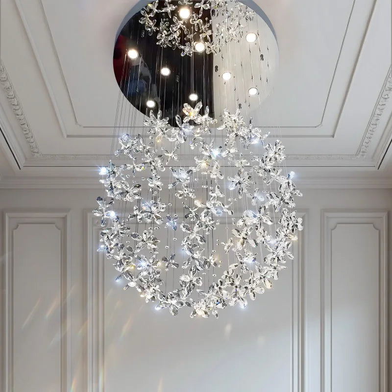 French Crystal Dining ChandelierFo Home Use Restaurant Lamp Luxurious And Modern Café Bar Counter Dining Table And Ceiling Light