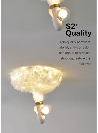 2025 Rocket Astronaut Ceiling Light For Bedroom Study Kids Nursery Modern Creative Led Cloud Led Lights Boys Children Room Light