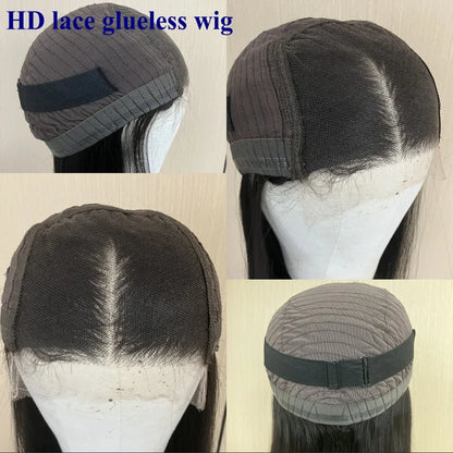 Natural Loose Curl Raw Indian Human Hair 13x6 Lace Front Wigs for Women Natural Hairline Glueless 5x5 HD Lace Closure Wigs