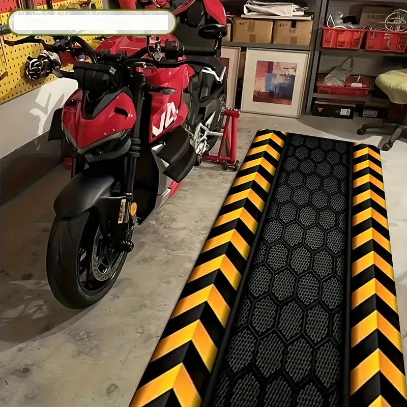VIKAMA Long Runner Rug, Anti-Slip Motorcycle Mat, Indoor/Outdoor Use, Easy to Clean, Ideal for Racing Motorcycles