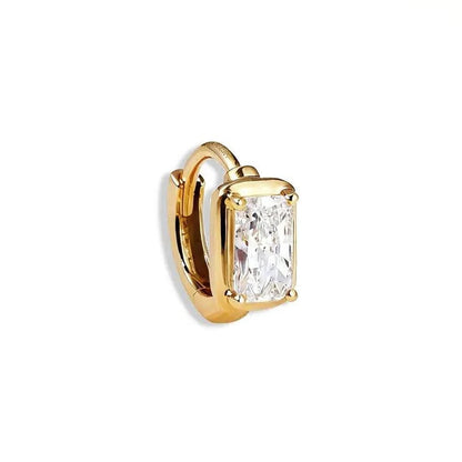 Aide 1PC 925 Sterling Silver INS Zircon Diamond Stud Earring Stud, Suitable For Women Daily Wear, Wedding Party, Valentine's Day