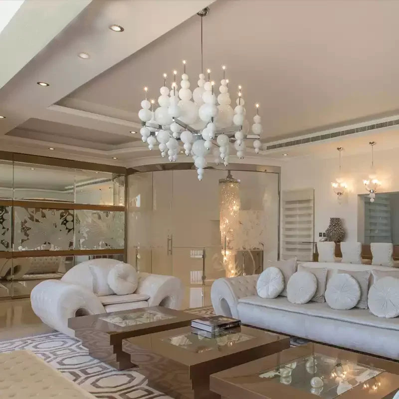 Modern Black Pendant Chandelier Lights For Dining Room Kitchen Living Room Bedroom Creative White Ceiling Chandelier