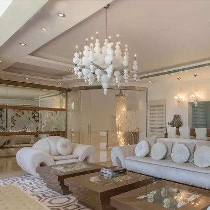 Modern Black Pendant Chandelier Lights For Dining Room Kitchen Living Room Bedroom Creative White Ceiling Chandelier