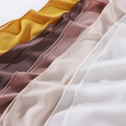 70*180cm Muslim Chiffon Hijab Shawls Scarf Women Solid Color Head Wraps Women Hijabs Scarves Ladies Foulard Femme Muslim Veil