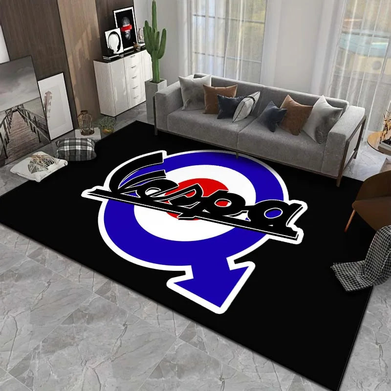 15 Sizes Motorcycle V-Vespa Pattern Rug Bedroom Living Room Bathroom Mat Creative Door Mat Area Rug Carpets for Living Room Home