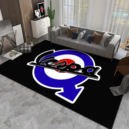 15 Sizes Motorcycle V-Vespa Pattern Rug Bedroom Living Room Bathroom Mat Creative Door Mat Area Rug Carpets for Living Room Home