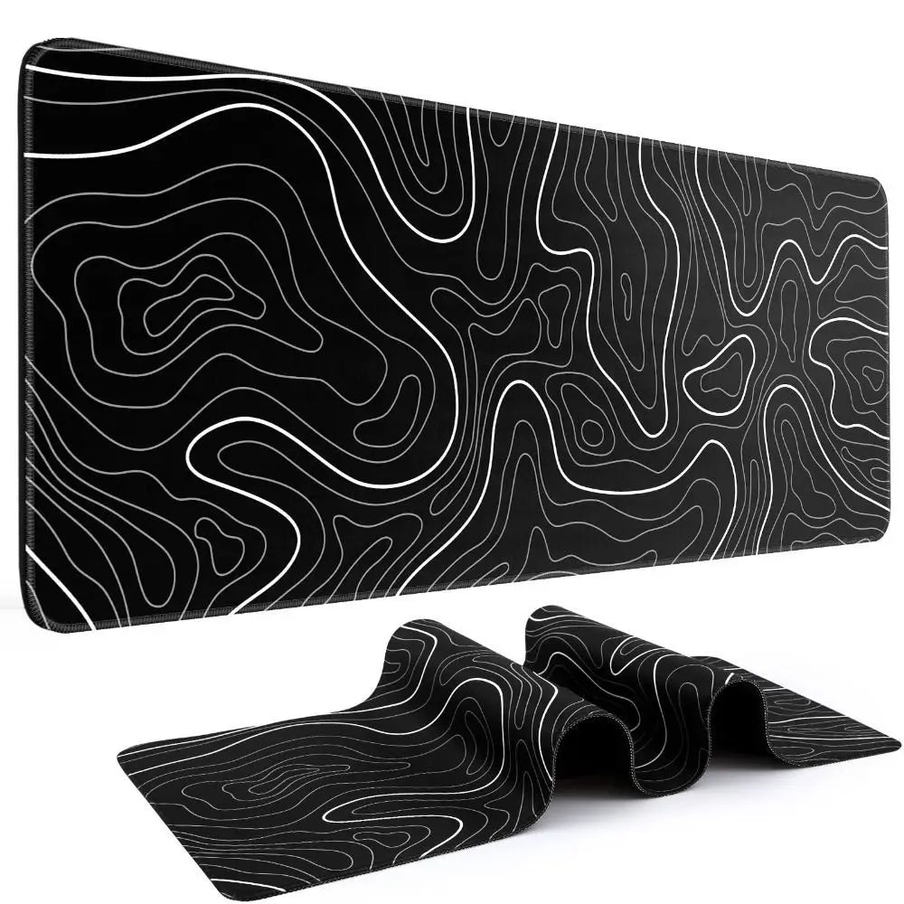 Professional Gaming Topographic Shape Gaming Mouse Pad Anti-Slip Wear-Resistant Keyboard Pad Office Keyboard Desk Mat Office Use