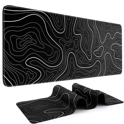 Professional Gaming Topographic Shape Gaming Mouse Pad Anti-Slip Wear-Resistant Keyboard Pad Office Keyboard Desk Mat Office Use