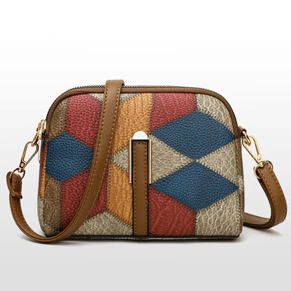 Vintage Female Shoulder Bags Fashion Shell Bag Patchwork PU Leather Women Bag Hobo Ladies Handbag Big Casual Tote Bags