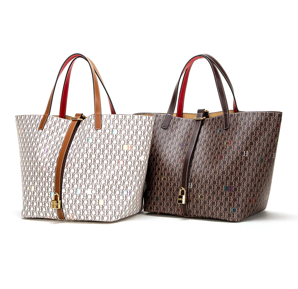Brand New Luxury Designer High Capacity Tote Handbags for Office Women 2023 Trends Designer PVC Shopper Shoulder Shopping Bag