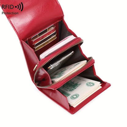 RFID Blocking Crossbody Phone Wallet Soft Leather Wallets Vintage Cell Phone Purse Versatile Female Shoulder Bags Women Handbag
