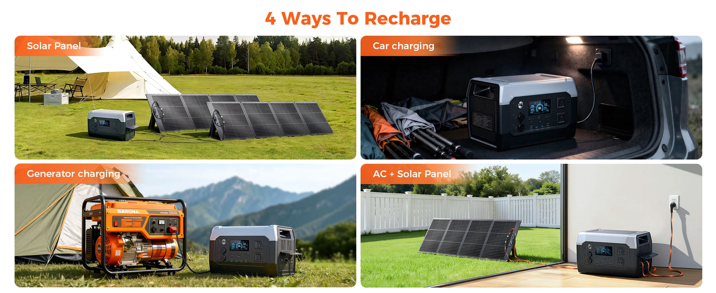 CTOLITY XP1000 1800W Portable Power Station 1024Wh Lifepo4 Apartment Charging Station Pure Sinve Wave Camping Solar Generator