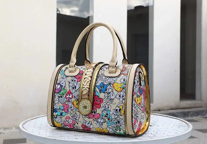 2026 Ladies Hand Bag Classic Geometric Pattern Large-capacity Pillow Handbags Women's Totes Microfiber Messenger Shoulder Bag