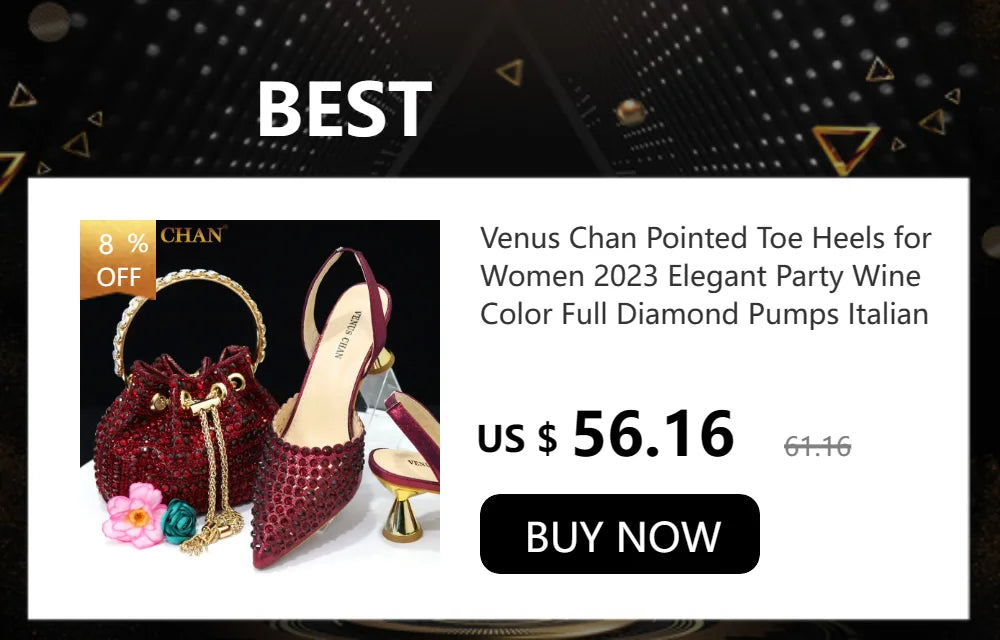 Venus Chan Nigerian Elegant Lace Net Style Green Crystal Low Heel Shoes And Three-Dimensional Mini Bag Commuter Women's Shoes