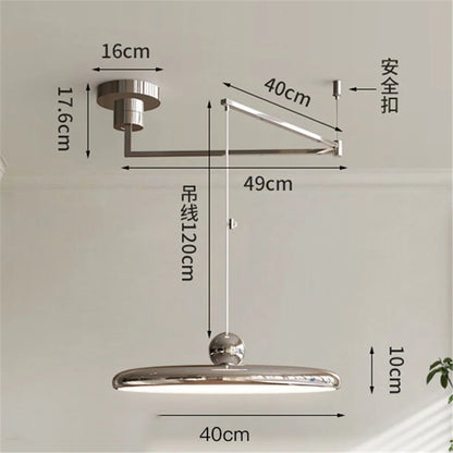 Nordic Cream Iron Swing Arm Lamp Adjustable Rotatable Pendant Wall Light for Bedside Living Room Desk Led Lights