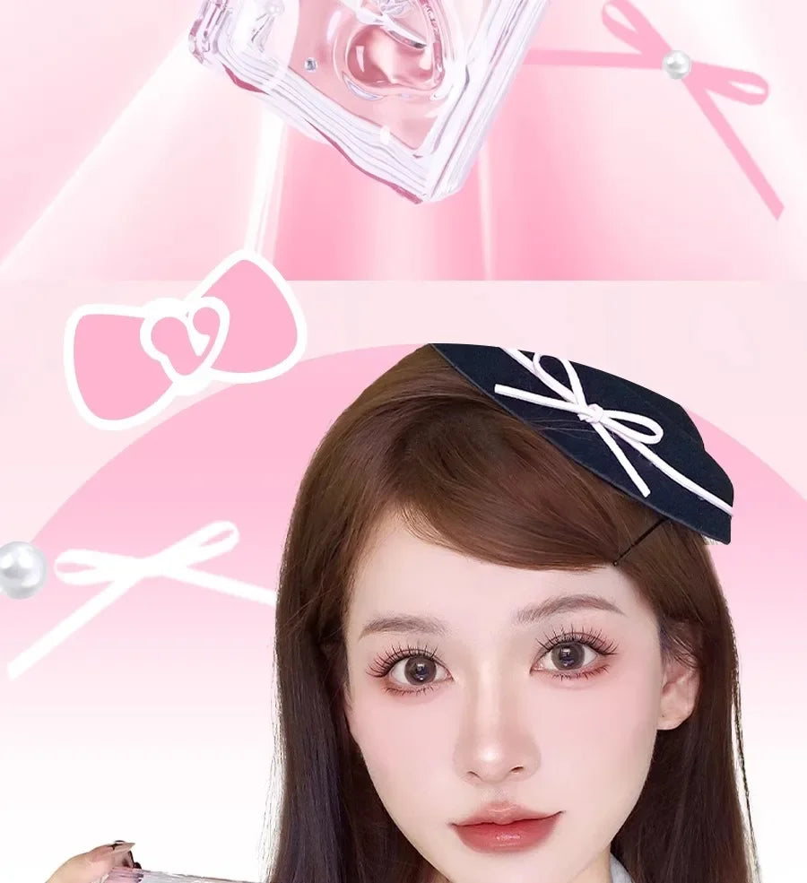 VEECCI Sweet Spicy Girl Ribbon Series Gift Box Makeup Kit Lipstick Eyeshadow Concealer Hair Rope Set Pink Delicate Cute Makeup