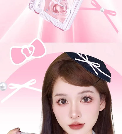 VEECCI Sweet Spicy Girl Ribbon Series Gift Box Makeup Kit Lipstick Eyeshadow Concealer Hair Rope Set Pink Delicate Cute Makeup