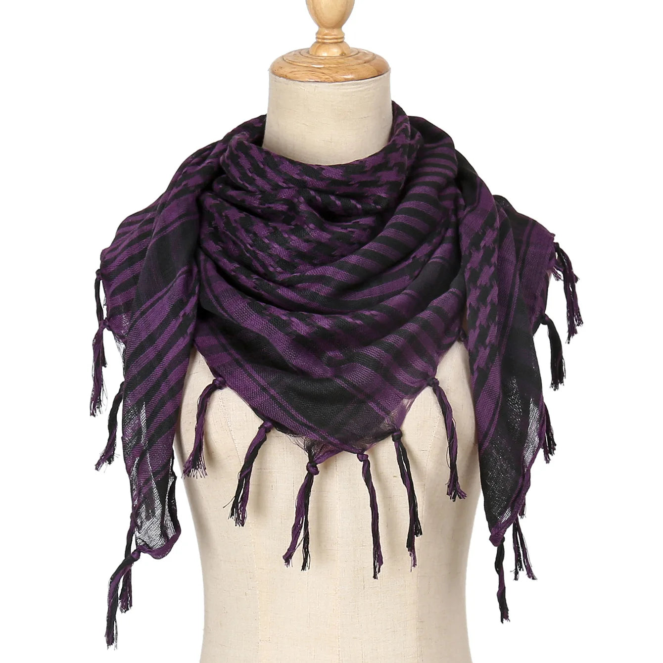 2024 New Plaid Hijab Scarf for Men and Women Arab Desert Headscarf Soft Tactical Hiking Scarves Unisex Turban Military Shawl