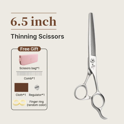 Fenice Slim Narrow Dog Grooming Scissors Set Straight/Curved/Thinner/Chunker Shears Scissors Specialized for KR and JP Groomers