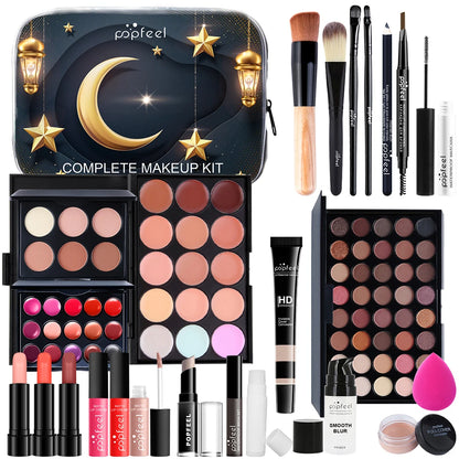 POPFEEL 24-Piece Festival Makeup Set-Versatile Cosmetic Collection Perfect for Gifting to Moms, Girlfriends, and Girls.Daily Use