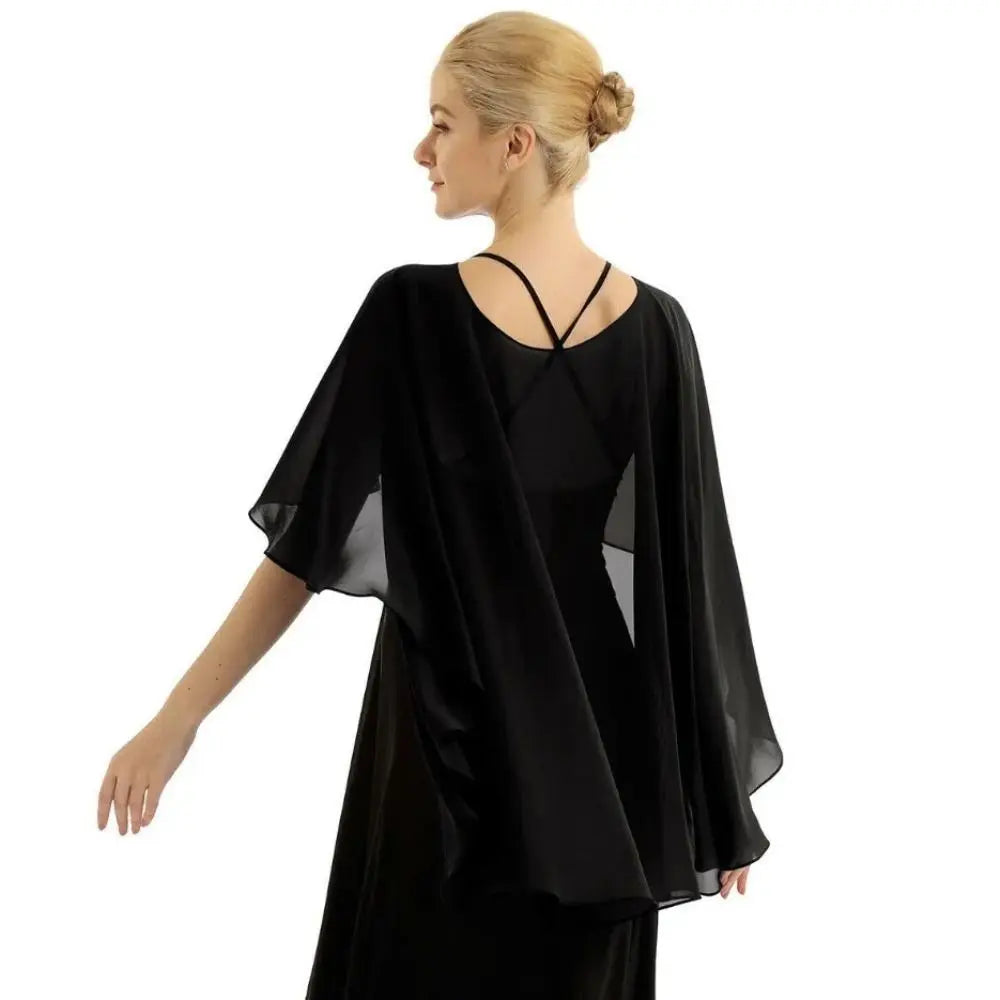 New Fashion Soft Wedding Capes Long Solid Color Chiffon Shrug Sunscreen Wraps Womens Ladies