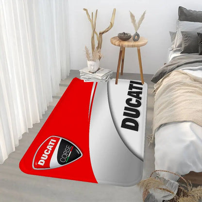 D-Ducati Motorcycle LOGO Floor Mat Rectangle Anti-slip Home Soft Badmat Front Door Indoor Outdoor Mat Welcome Doormat
