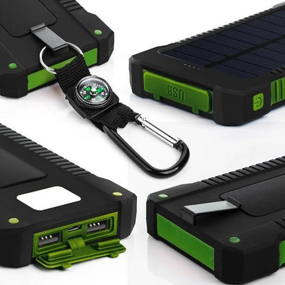 Solar Power Bank 100000mAh Waterproof Portable Solar Panel Charger Powerbank for iPhone16 Samsung Huawei Xiaomi External Battery