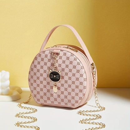 Circular Designer Fashion Women Shoulder Bag Leather Women's Messenger Crossbody Bags Ladies Purse Female Round Bolsa Handbag
