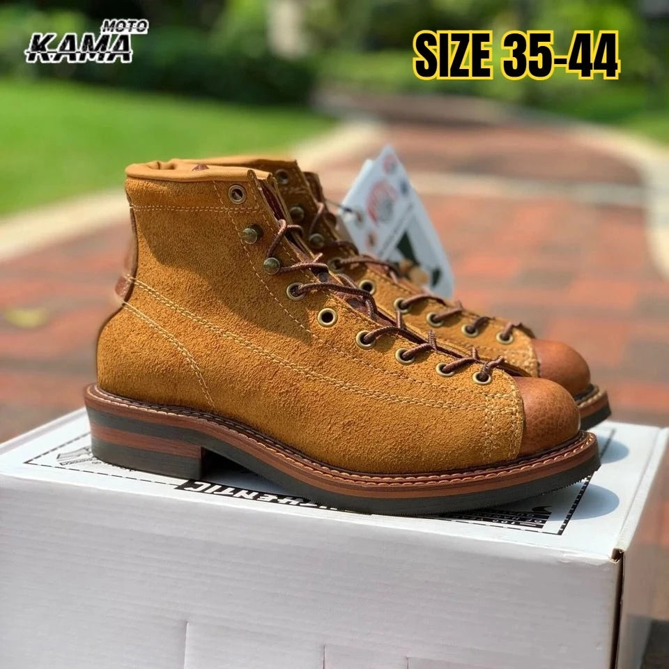 High Quality Men Casual Shoes Handmade Cow Leather Dress Ankle Boots Desert Work Motorcycle Boots Platform Boots