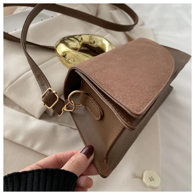 French Style Light Luxury Large Capacity, New Minimalist Design Casual Metal Hand-held Shoulder Crossbody Bags for Women