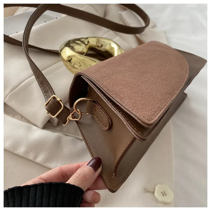 French Style Light Luxury Large Capacity, New Minimalist Design Casual Metal Hand-held Shoulder Crossbody Bags for Women