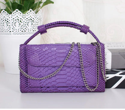 Luxury Snake Pattern Chain Flap Handbags Evening Clutches Crossbody Messenger Shoulder Bags Women Female Ladies Luxurious Purses