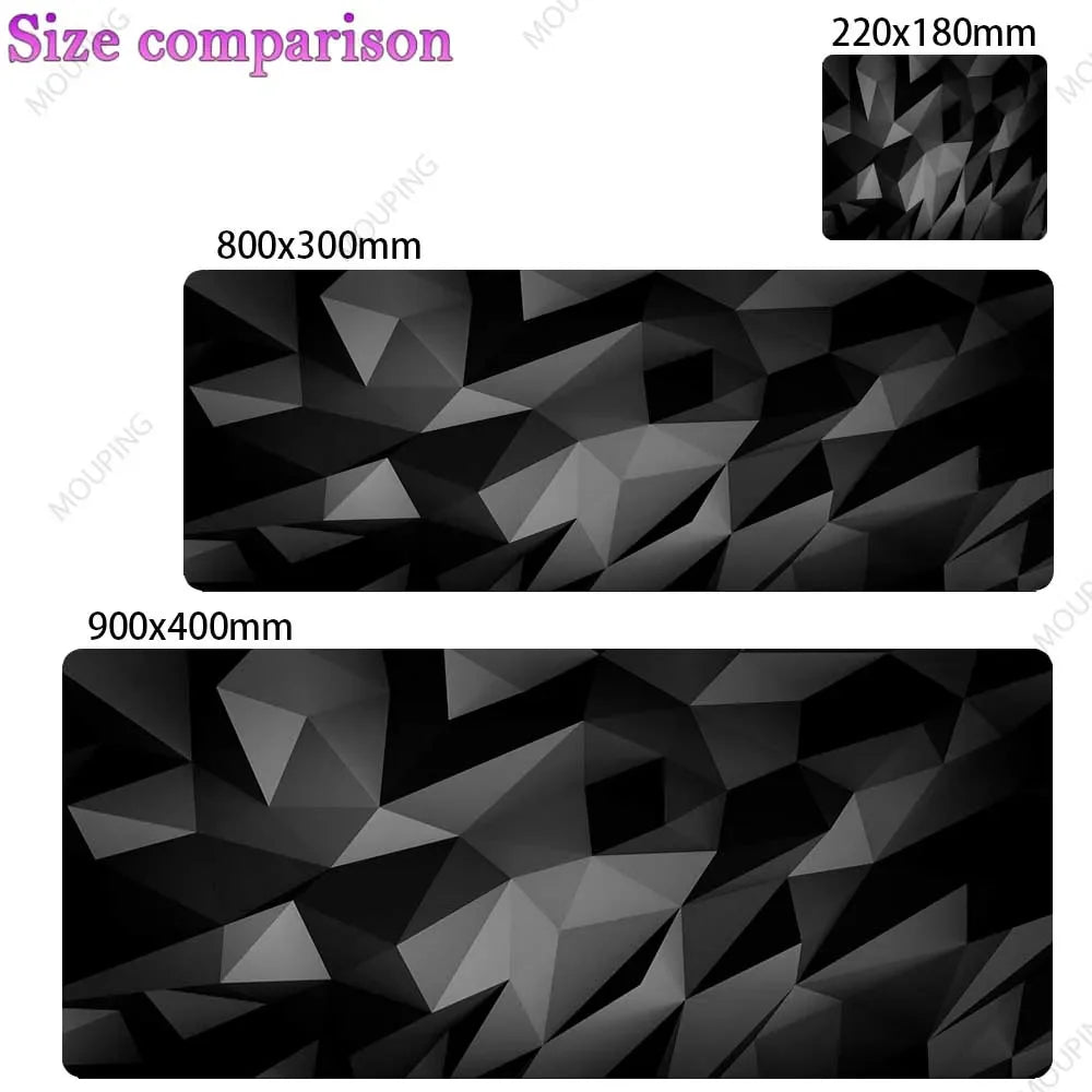 Grid Desk Mat Black Mouse Pad Gamer Laptop Office Carpet Big Mousepad Xxl Anime Computer Tables Rubber Mouse Pad Large Deskmat