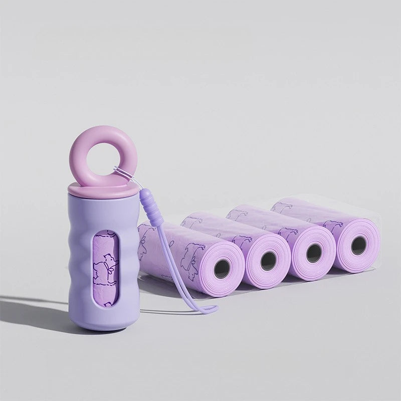 Portable Outdoor Dog Poop Bags Dispenser Stylish Pet Garbage Bags Dispenser for Dogs Cats Pet Cleaning Supplies Accessories