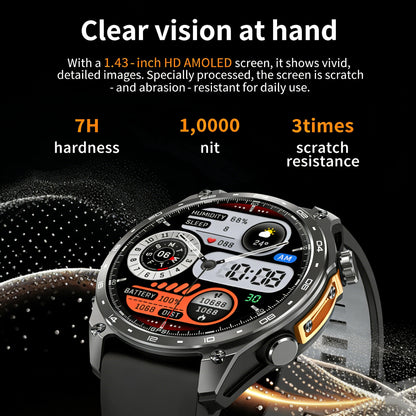 2026 HD300 Pro GPS Smart Watch for Outdoor Sports Offline Map 5.4Bluetooth Call Waterproof Health Travel Diving Smartwatch